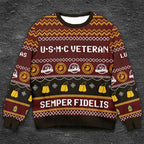 USMC Veteran Ugly Christmas Sweater – Perfect for Marines