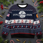 USMC 250th Anniversary Ugly Christmas Sweater – Marine Veteran Gift