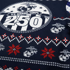 Proud Marine Family Ugly Christmas Sweater - USMC Holiday Sweater for Veterans and Supporters