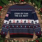 U.S. Navy Ugly Christmas Sweater – Proudly Served Military Gift