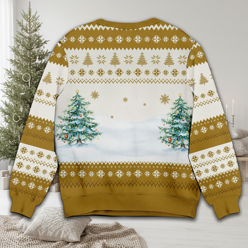 Personalized Christmas Sweatshirt with Name and Initial for Family