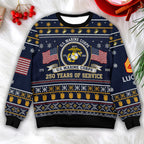 United States Marine Corps Eagle Globe Anchor Ugly Sweater - Patriotic Christmas Gift for Marines