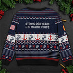USMC 250th Anniversary Ugly Christmas Sweater – Marine Veteran Gift