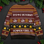 USMC Veteran Ugly Christmas Sweater – Perfect for Marines