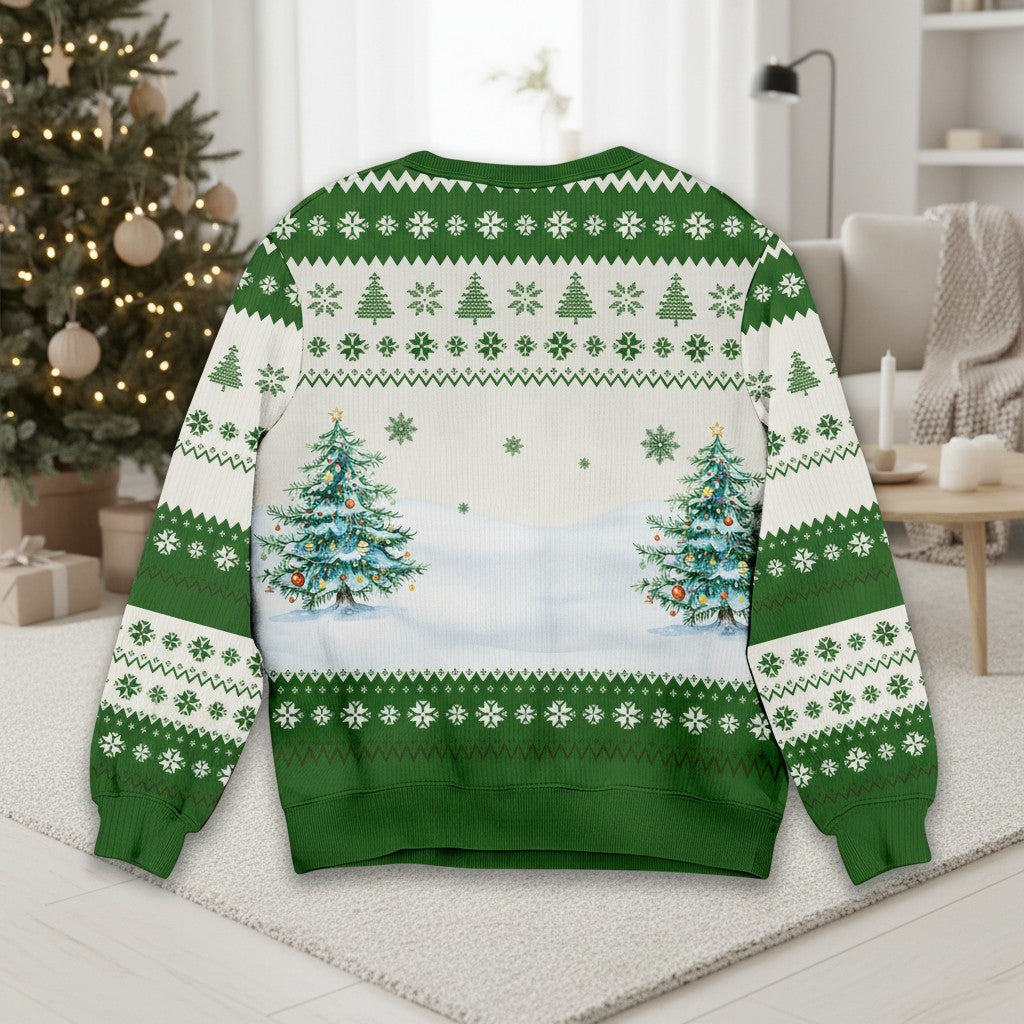 Custom Name Christmas Sweater – Matching Holiday Outfit for Kids & Adults