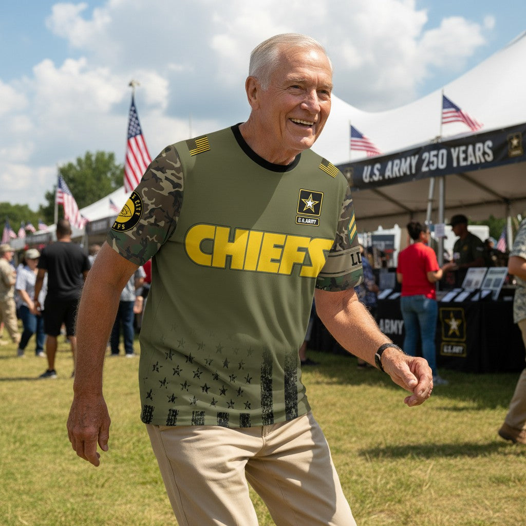 U.S. Army’s 250th Birthday Celebration Chiefs Shirt - Military Appreciation T-Shirt