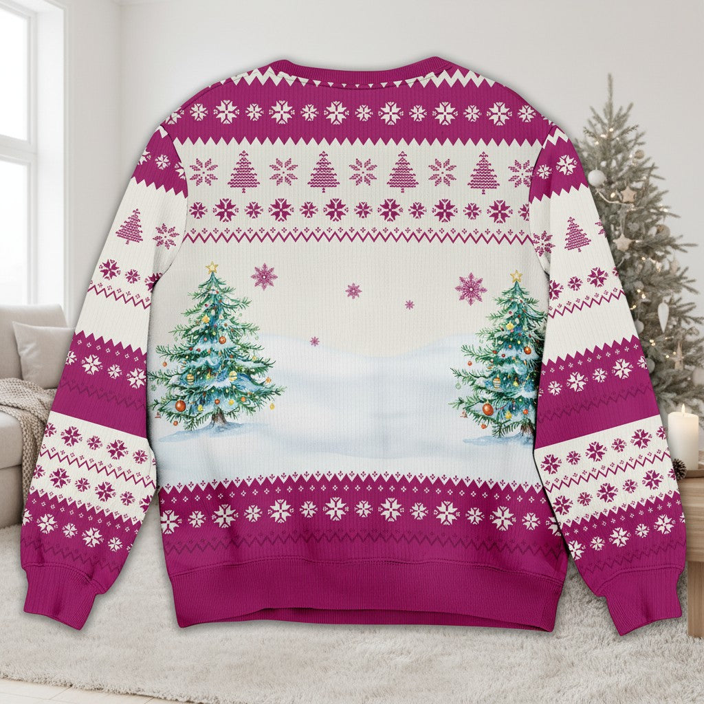 Personalized Christmas Sweatshirt with Name and Initial for Family