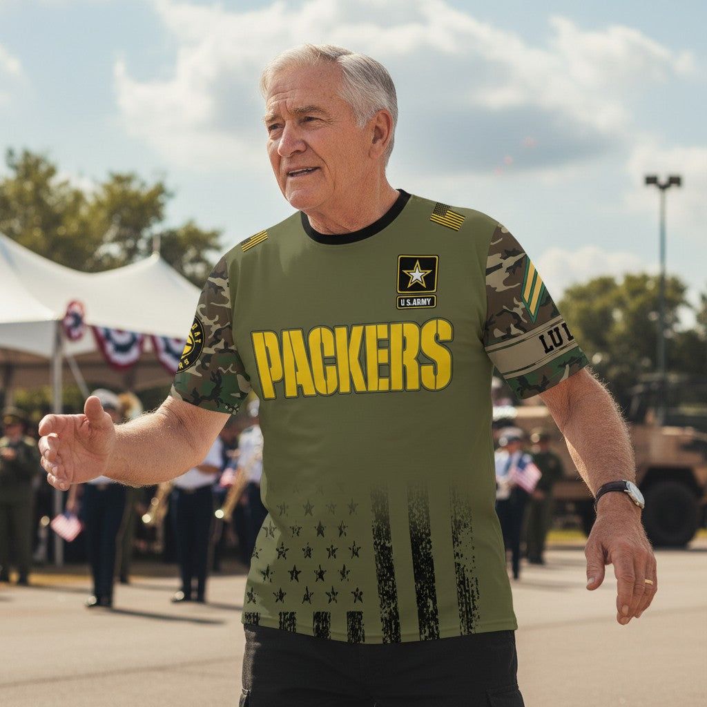 U.S. Army’s 250th Birthday Celebration Packers Shirt - Military Appreciation T-Shirt