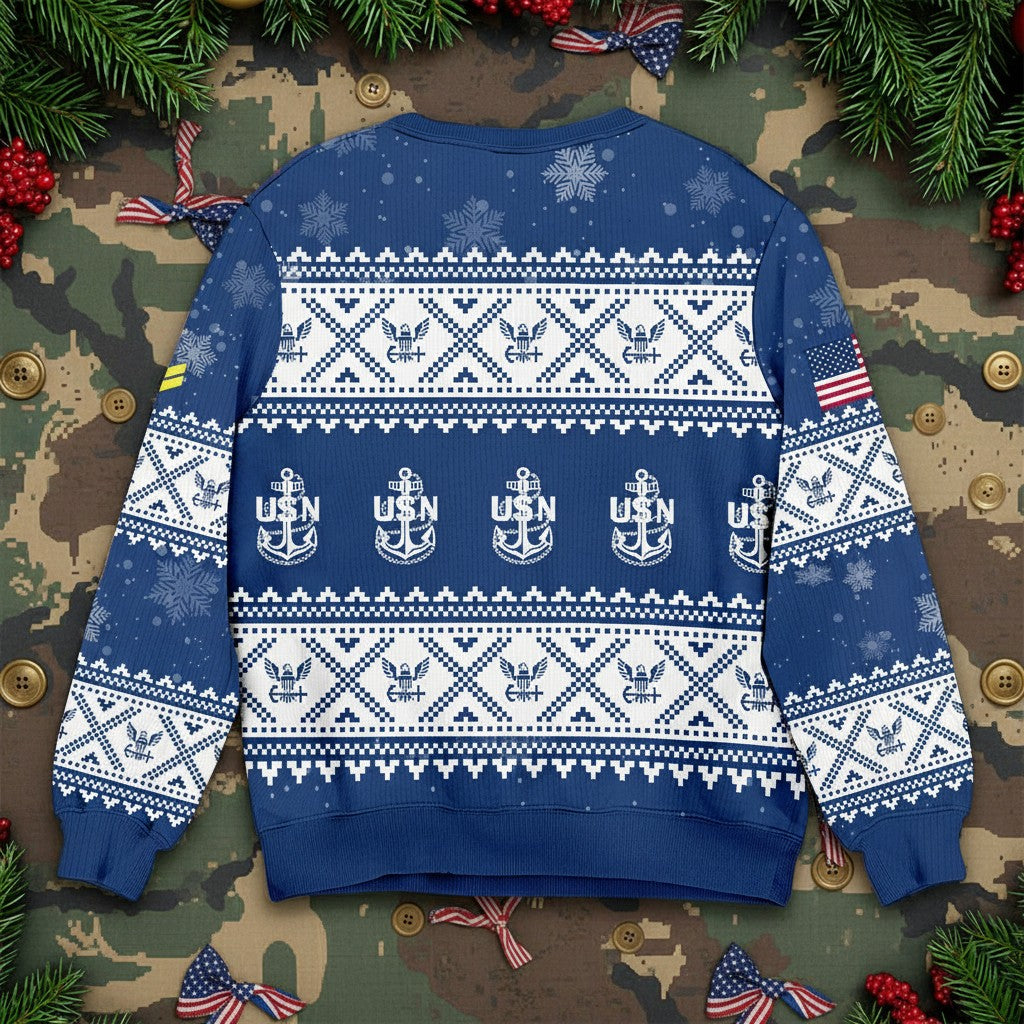 Custom Navy Corpsman Christmas Sweater – Veteran Holiday Apparel