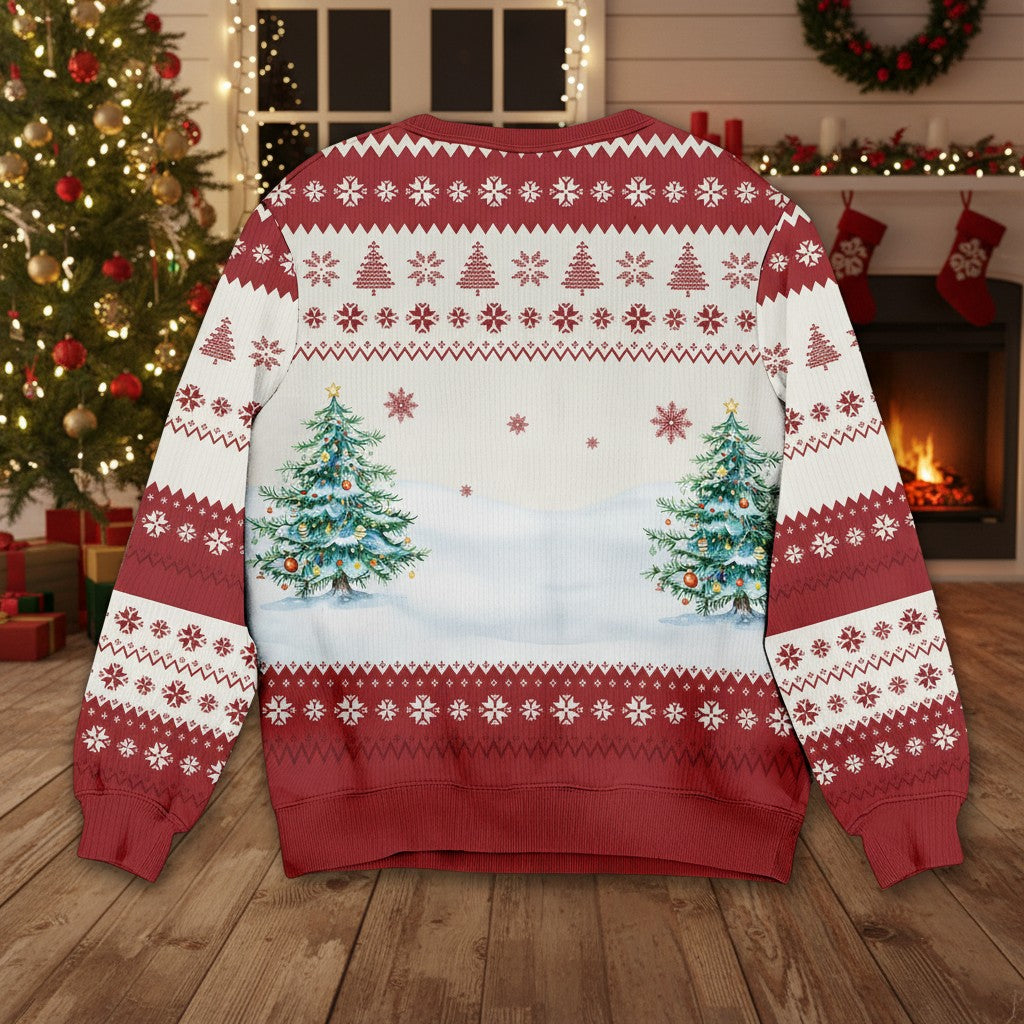 Personalized Christmas Sweatshirt with Name and Initial for Family