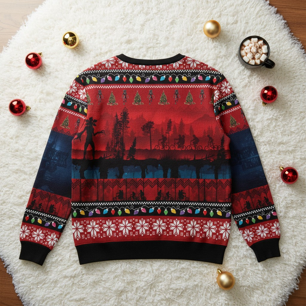 Stranger Things Themed Christmas Sweater – Cool Winter Apparel for Fans