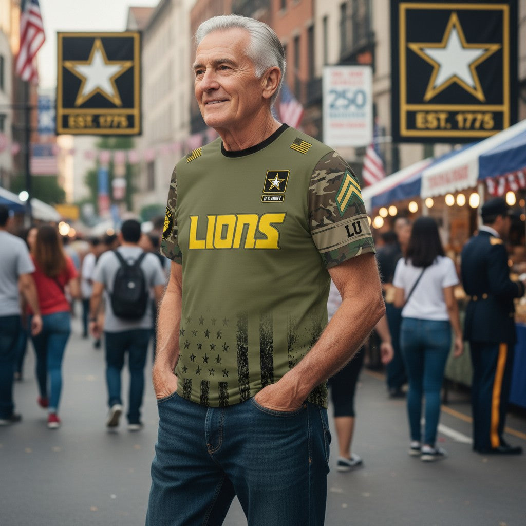 U.S. Army’s 250th Birthday Celebration Lions Shirt - Military Appreciation T-Shirt