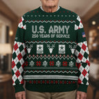 Patriotic U.S. Army Christmas Ugly Sweater - Veteran Appreciation Holiday Outfit