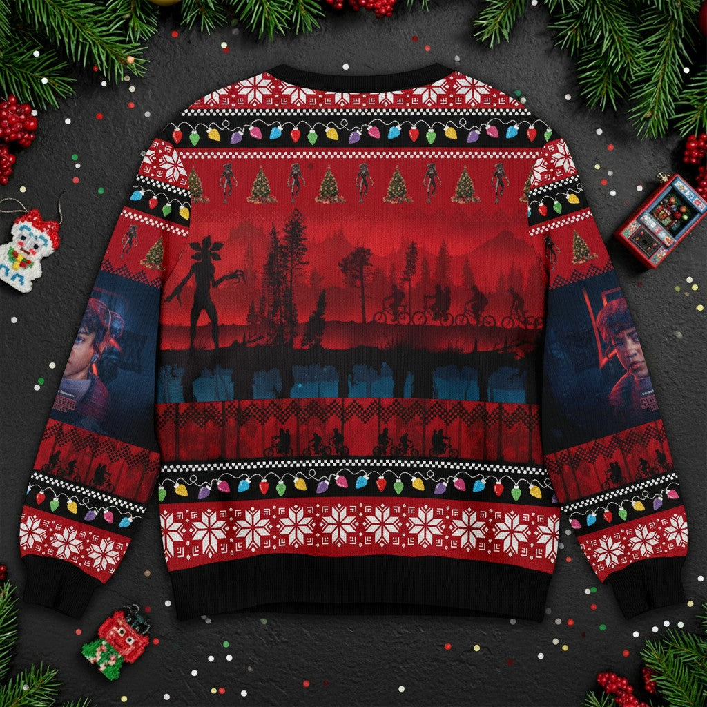 Stranger Things Themed Christmas Sweater – Cool Winter Apparel for Fans