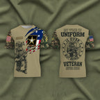 Custom U.S. Army T-Shirt with Name and Rank – Military Tactical Design, American Flag & Soldier Graphic