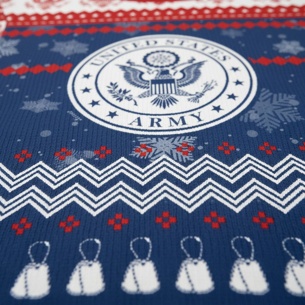Custom Army Veteran Christmas Sweater – Military Service Ugly Sweater