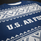 Custom USAF Christmas Sweater – Military Veteran Holiday Sweater