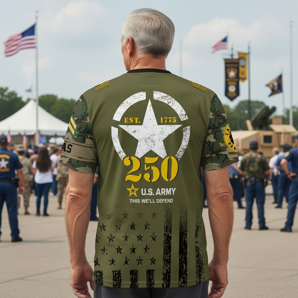 U.S. Army’s 250th Birthday Celebration Panthers Shirt - Military Appreciation T-Shirt
