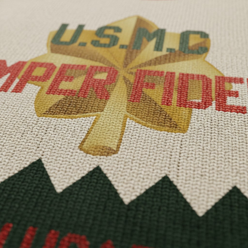 Marine Corps Veteran Christmas Sweater – Semper Fidelis Style