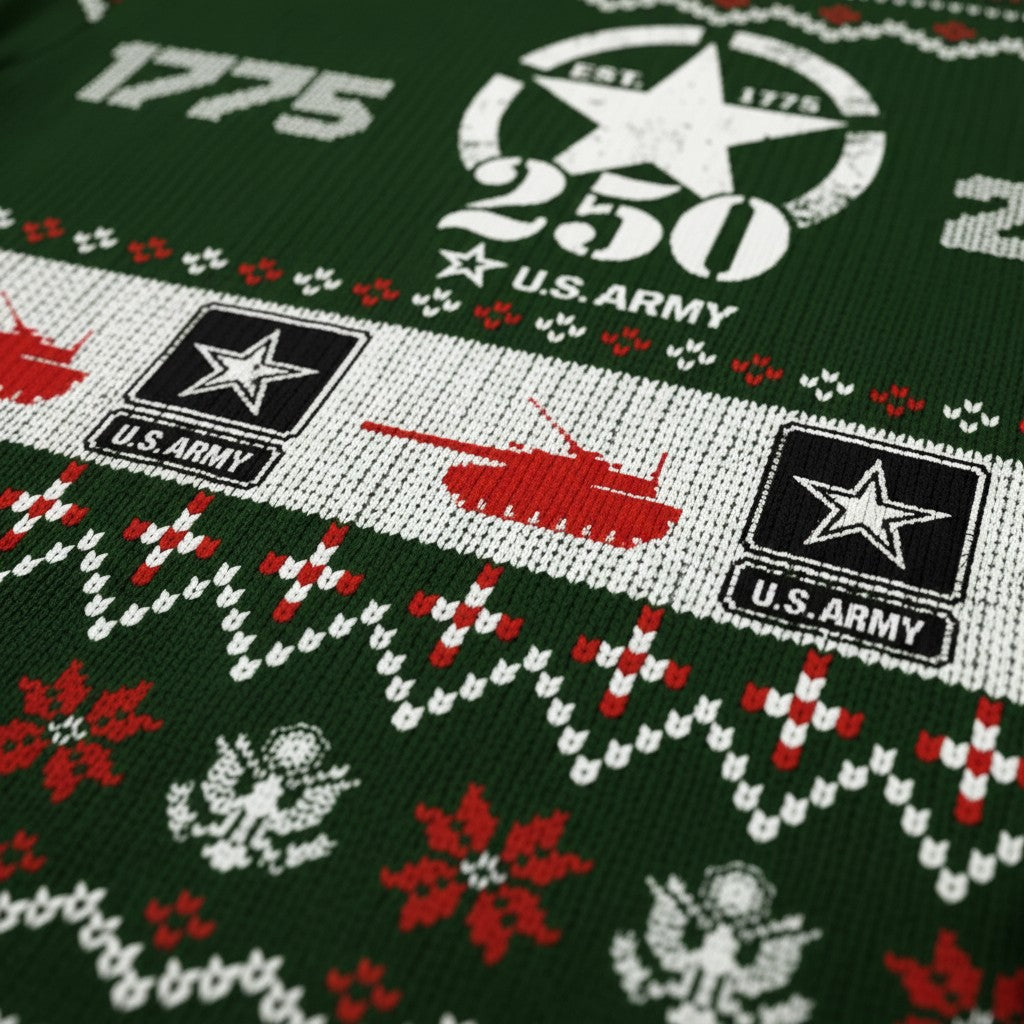 This We'll Defend U.S. Army Ugly Sweater - Patriotic Soldier Christmas Gift