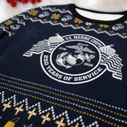 USMC 250 Years Anniversary Ugly Christmas Sweater – Marine Corps Veteran Christmas Gift
