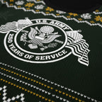 U.S. Army Star Logo Ugly Christmas Sweater - Military Pride Holiday Sweatshirt