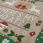 Where's my HO at? - Festive Reindeer Pattern Christmas Ugly Sweater
