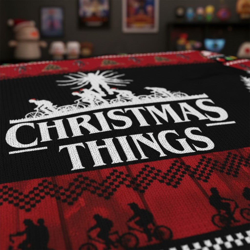 Stranger Things Holiday Sweater –  Christmas Things Holiday Gift Idea