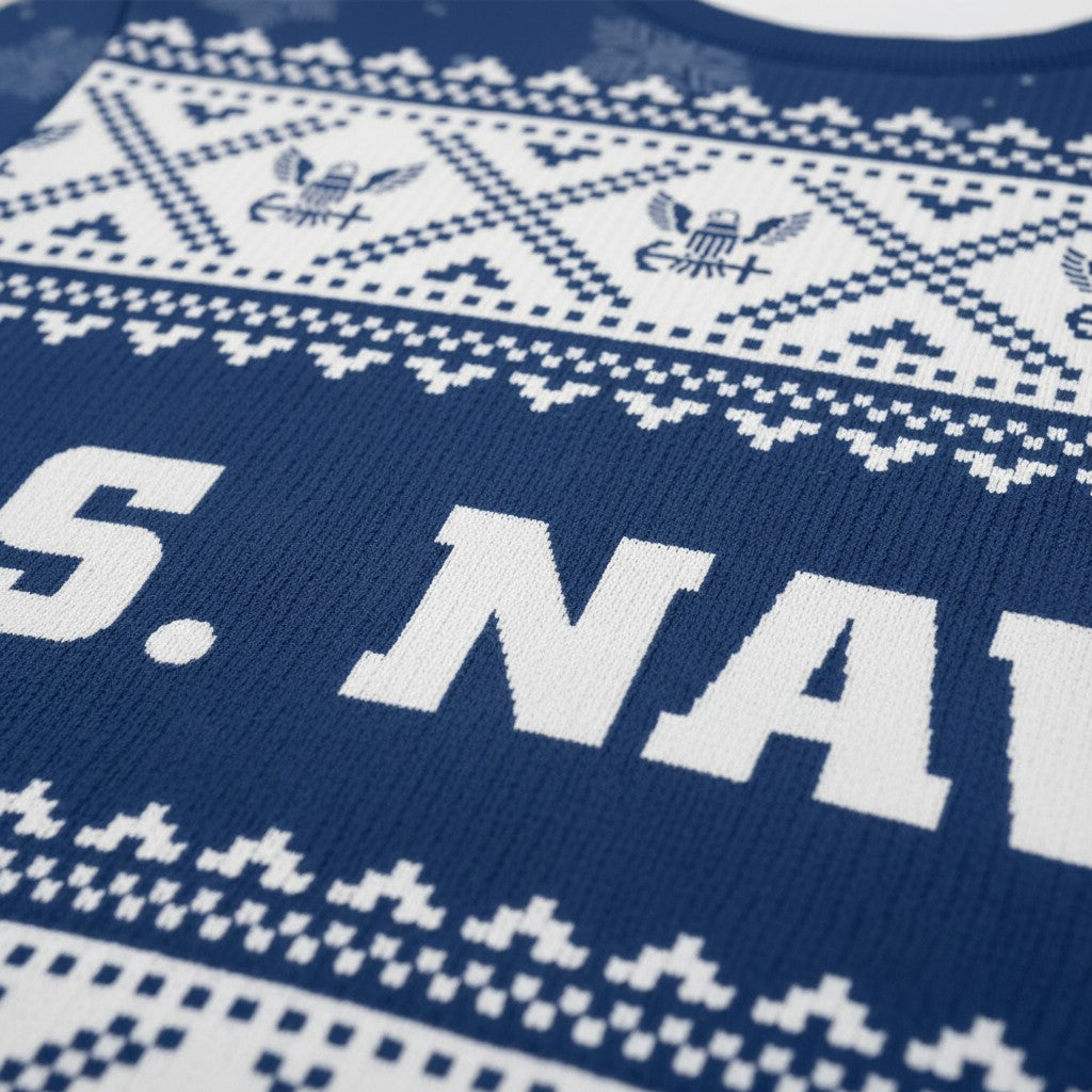 Custom Navy Corpsman Christmas Sweater – Veteran Holiday Apparel