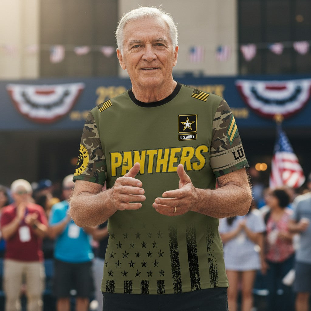 U.S. Army’s 250th Birthday Celebration Panthers Shirt - Military Appreciation T-Shirt