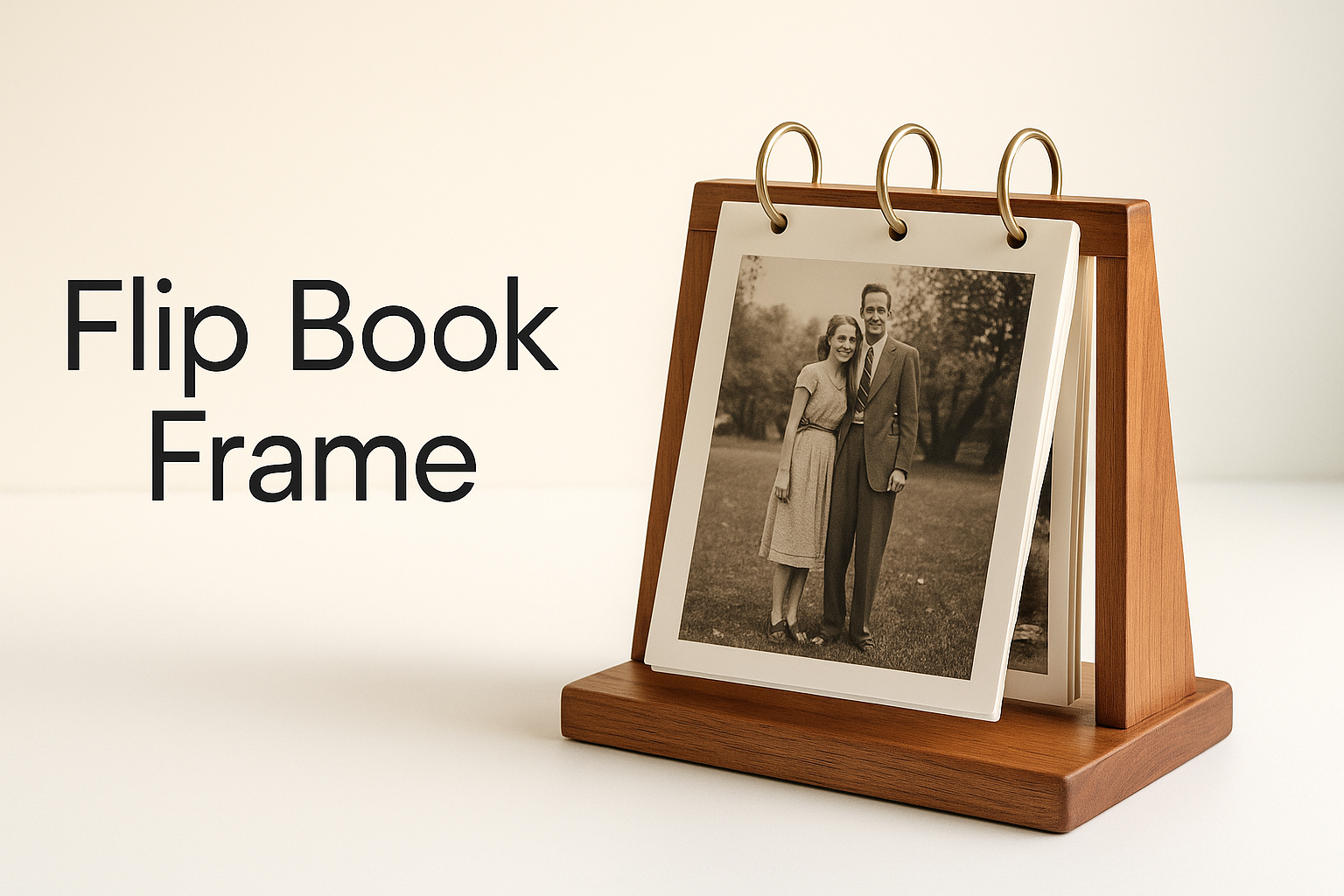Create a banner for my website on the topic of Flip Book Frame.