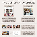Custom Flip Book Frame Animation Machine - Photo/Video Rotating Albums, Mechanical Photo Album, Wooden Photo Frame, Valentine's Day Gifts