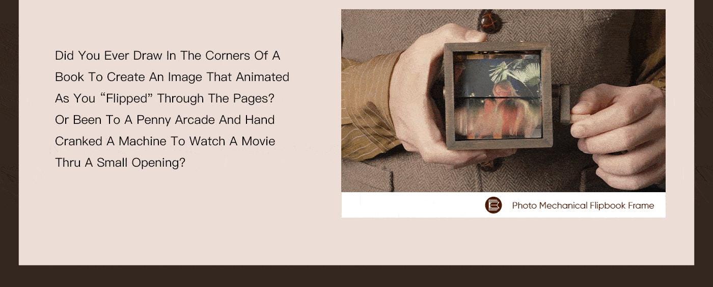 Custom Flip Book Frame – Mechanical Hand Motion Photo Album, Black Walnut Memory Box, Personalized Gift for Home Decor, Birthday, Valentine