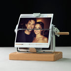 Custom Flip Book Frame Animation Machine - Photo/Video Rotating Albums, Mechanical Photo Album, Wooden Photo Frame, Valentine's Day Gifts