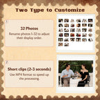 Custom Flip Book Frame Animation Machine,Mechanical Hand Motion Photo Album,Wooden Handicraft,Creative Gift for Couple,Anniversary Day Gifts