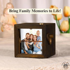 Custom Photo Flipbook Animation Box Wooden Photo Book with Light Anniversary Birthday Wedding Gift for Mom Unique Gift for Couple Home Decor