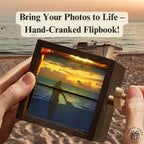 Custom Photo Flipbook Animation Box Wooden Photo Book with Light Anniversary Birthday Wedding Gift for Mom Unique Gift for Couple Home Decor