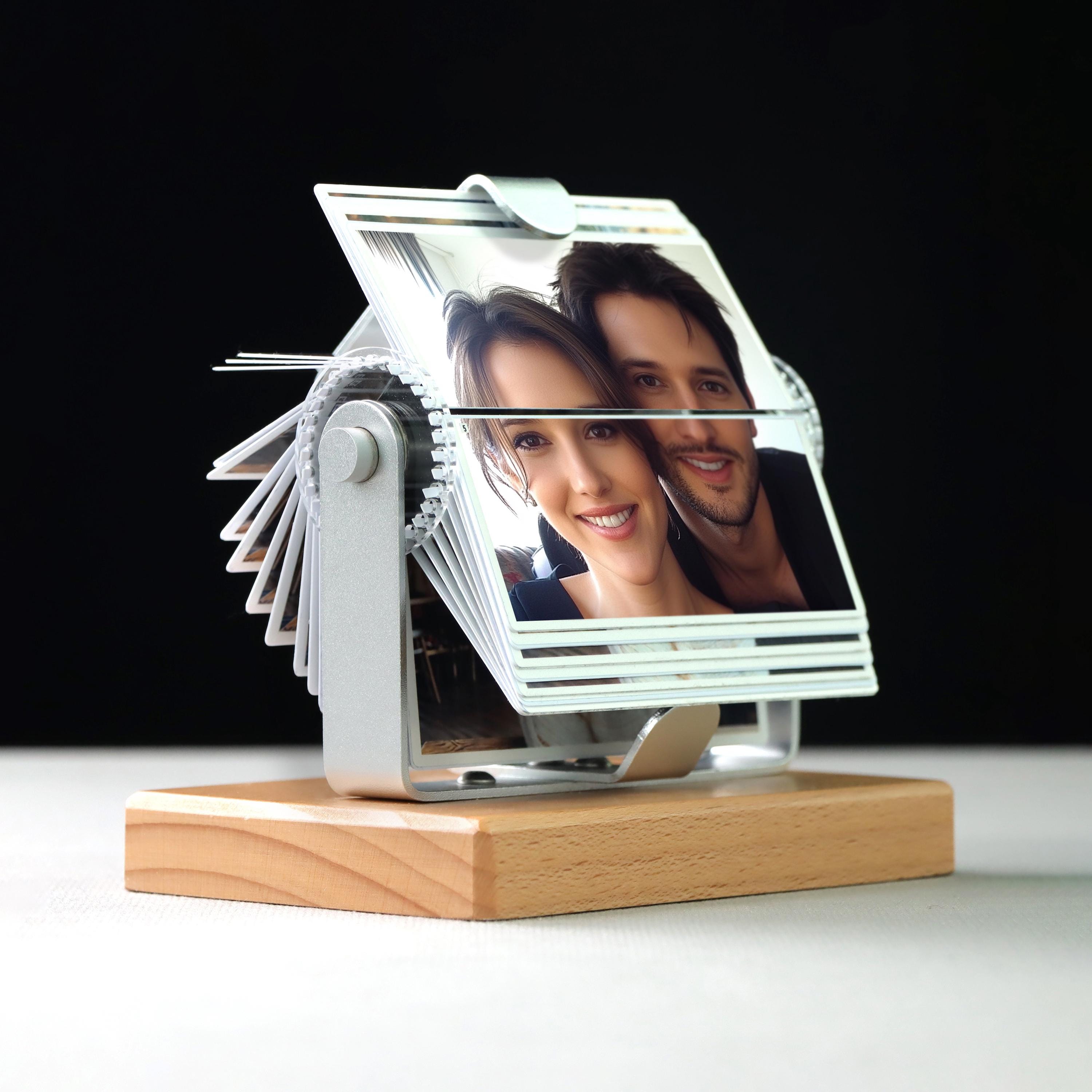 Custom Flip Book Frame Animation Machine - Photo/Video Rotating Albums, Mechanical Photo Album, Wooden Photo Frame, Valentine's Day Gifts