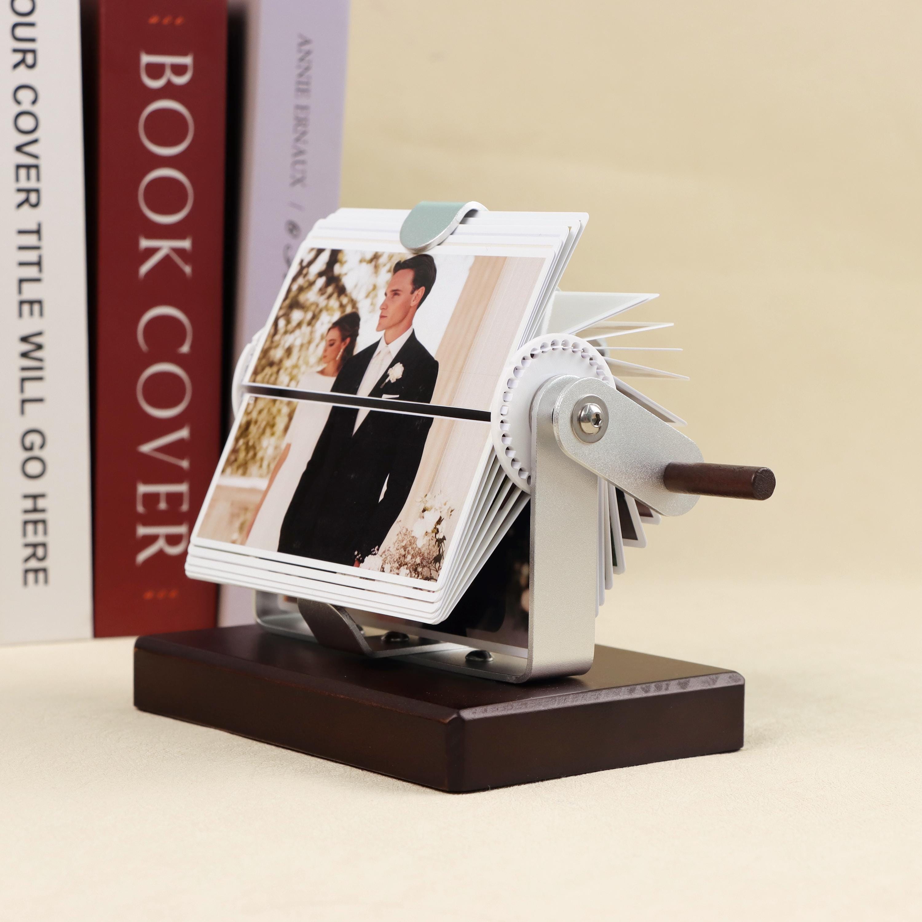 Custom Flip Book Frame Animation Machine,Mechanical Hand Motion Photo Album,Wooden Handicraft,Creative Gift for Couple,Anniversary Day Gifts