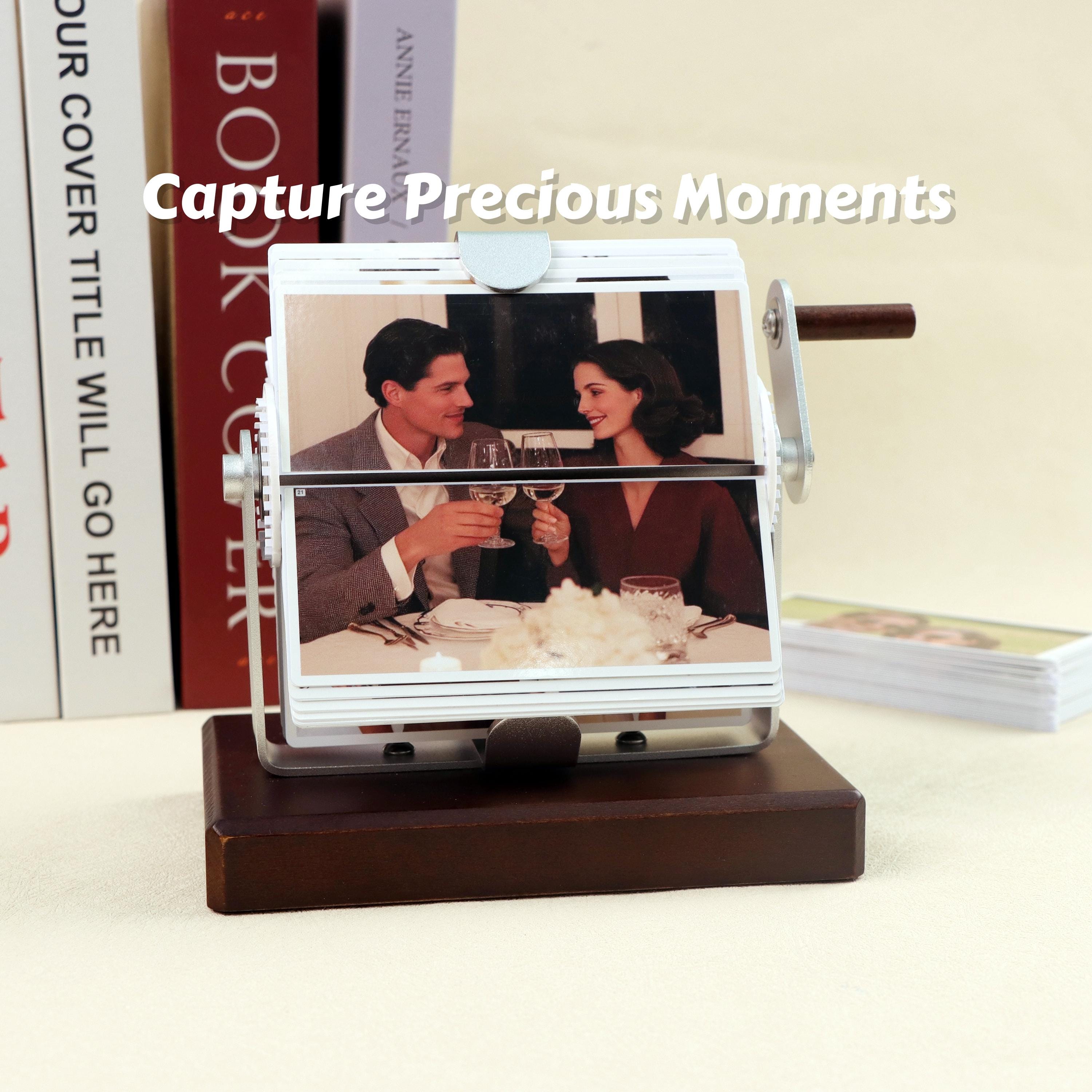 Custom Flip Book Frame Animation Machine,Mechanical Hand Motion Photo Album,Wooden Handicraft,Creative Gift for Couple,Anniversary Day Gifts