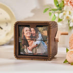 Custom 16 Photos Music Flipbook Frame - Hand-Cranked Album with Light - Unique Gift