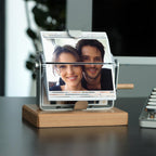Custom Flip Book Frame Animation Machine - Photo/Video Rotating Albums, Mechanical Photo Album, Wooden Photo Frame, Valentine's Day Gifts
