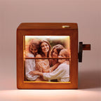 Custom Photo Flipbook Animation Box,Hand Crank Flipbook Box for Dad,Hand Crank Flipbook Machine,Wood Album with Light,Father's Day Gift