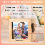 Custom Photo Flipbook Animation Box,Hand Crank Flipbook Box for Dad,Hand Crank Flipbook Machine,Wood Album with Light,Father's Day Gift