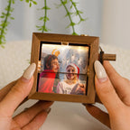 Custom Photo Flipbook Frame, Personalized Wooden Gift for Mom, Dad, Wedding, Anniversary Gift Couple Gift For Her/Him, Unique Home Decor