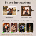 Custom Flip Book Frame Animation Wood Box, Photo Book with Light Birthday Anniversary Wedding Gift, Unique Gift for Couple, Photo Album Gift