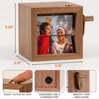 Custom Photo Flipbook Frame, Personalized Wooden Gift for Mom, Dad, Wedding, Anniversary Gift Couple Gift For Her/Him, Unique Home Decor