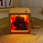 Custom Flipbook Frame Animation- Mechanical Hand Motion Photo Album, Walnut Handicraft, Anniversary Gift for Him Her Couple, Memorial Gift