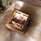 Custom Photo Flip book Animation Box, Custom Couple Flip Book Frame, Wooden Photo Book with Light, Anniversary Gift for Couple, Wedding Gift