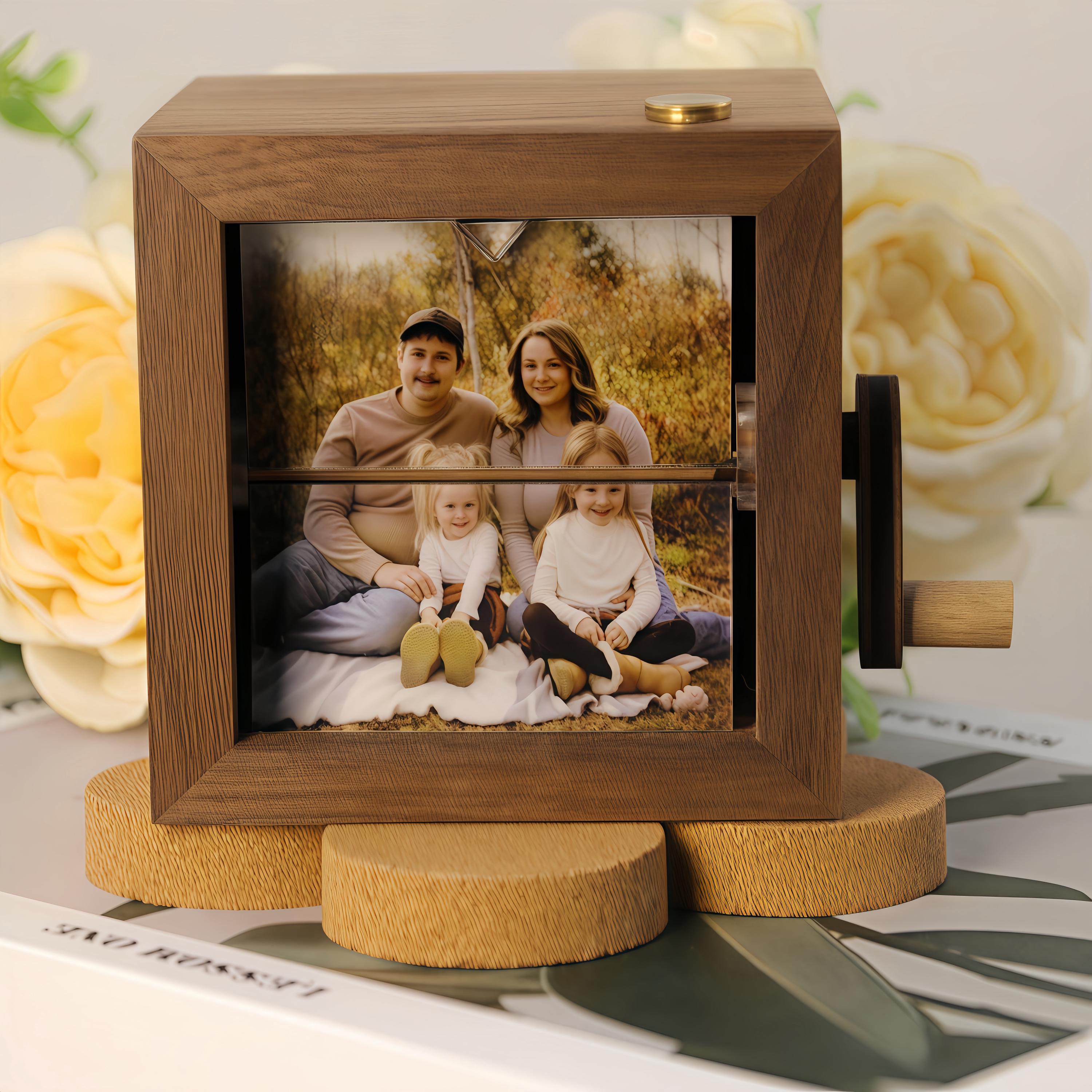 Custom Couple Flip Book Frame Animation Machine,Personalized Anniversary Wooden Flip Photo Frame,Couple Photo Gift,Anniversary gift